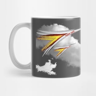 nice super flying plane art design. Mug